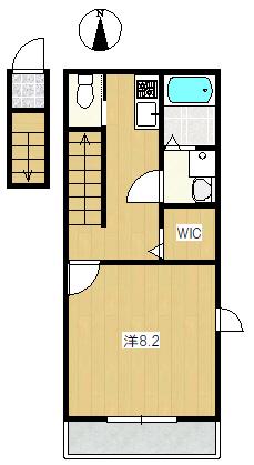 メゾンK・I(1K/2階)の間取り写真
