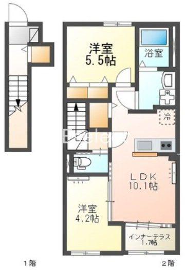 ISOLA(2LDK/2階)の間取り写真