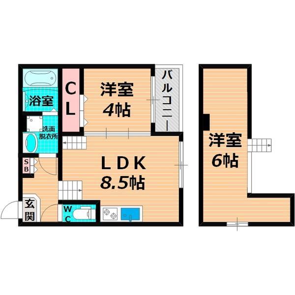 コンフォーティア(1LDK/1階)の間取り写真