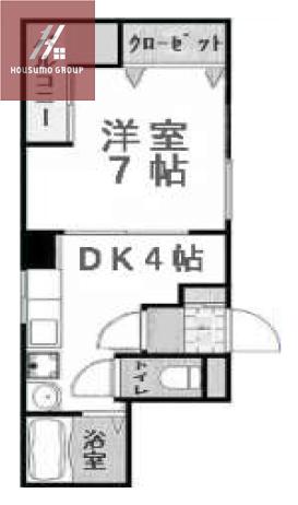 コンフォート真田山東(1DK/6階)の間取り写真