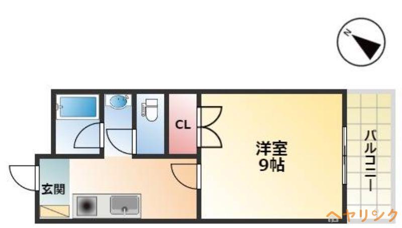 ウイングコート辻(1K/3階)の間取り写真