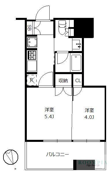 大崎ガーデンレジデンス(1DK/5階)の間取り写真
