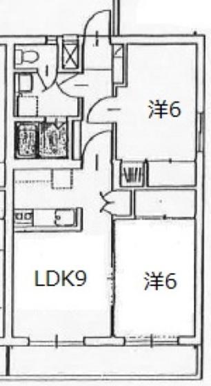 HMA B.L SAIJO CHUO(2LDK/1階)の間取り写真
