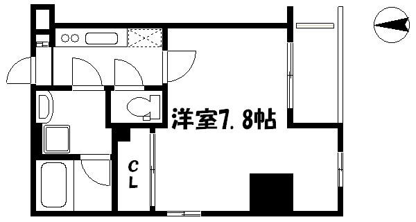 クリスタルグランツ京都御所西(1K/11階)の間取り写真