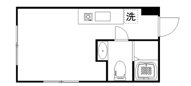 ルテラ氷川町(ワンルーム/3階)の間取り写真