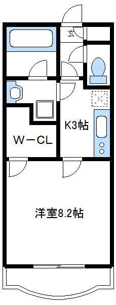VRD橋本(1K/2階)の間取り写真