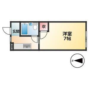 コーポ樹(1K/2階)の間取り写真