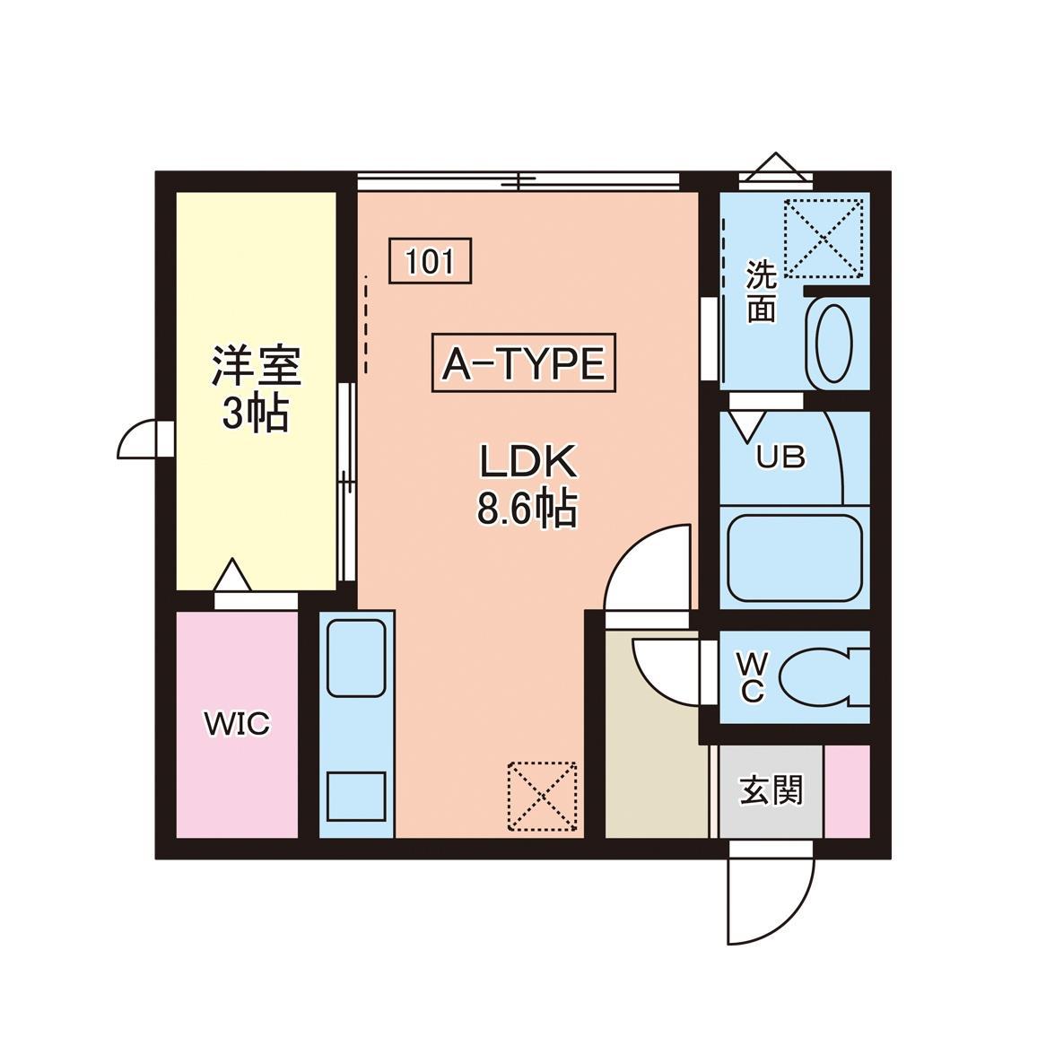 INTEGRAL RIO(1LDK/2階)の間取り写真