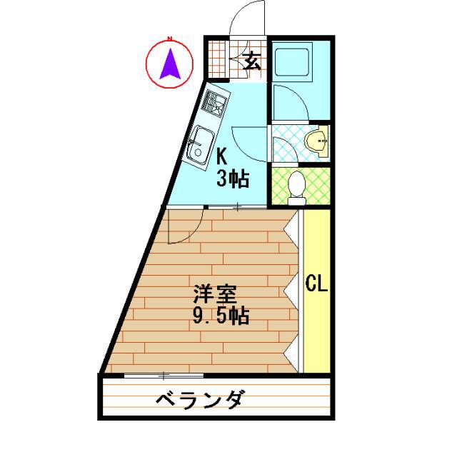 KMCビル(1K/5階)の間取り写真