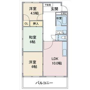 サンライズ喜多山(3LDK/3階)の間取り写真