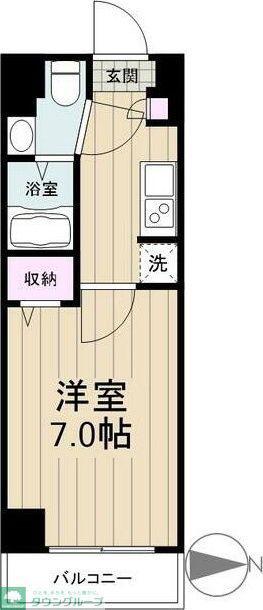MAXIV西川口AZ TRE(1K/1階)の間取り写真