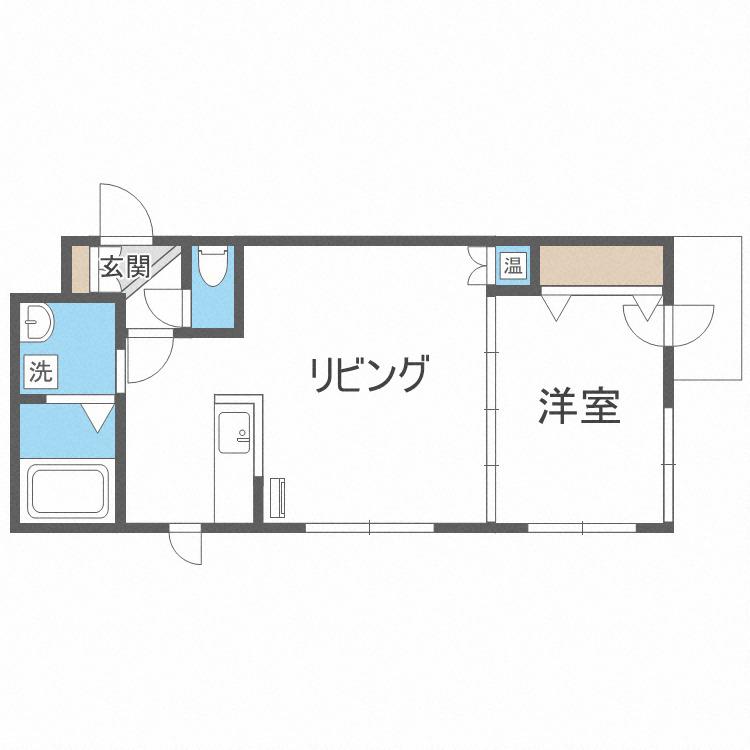 モルティーニ麻生II(1LDK/4階)の間取り写真