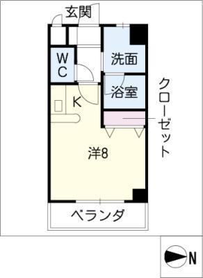 C2SQUARE(ワンルーム/2階)の間取り写真