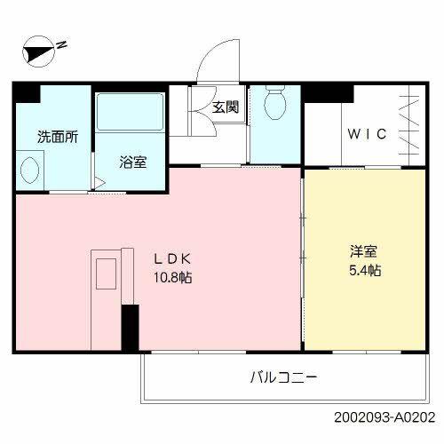アンビエラ(1LDK/2階)の間取り写真