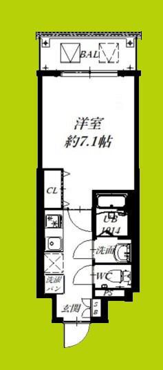 M-CITY天王寺(1K/6階)の間取り写真