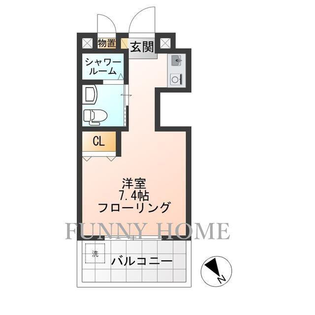 はやしビル(ワンルーム/3階)の間取り写真