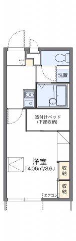 レオパレス富(1K/1階)の間取り写真