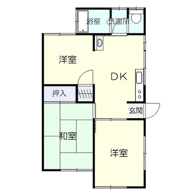 幸町ハウス(2LDK/1階)の間取り写真