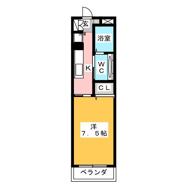 エーデルワイス(1K/3階)の間取り写真