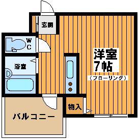 スウィートハイツ本道(ワンルーム/3階)の間取り写真