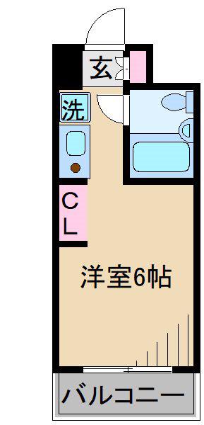 オリエンタル新丸子II(ワンルーム/3階)の間取り写真