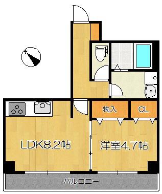 アルビーナ(1LDK/6階)の間取り写真
