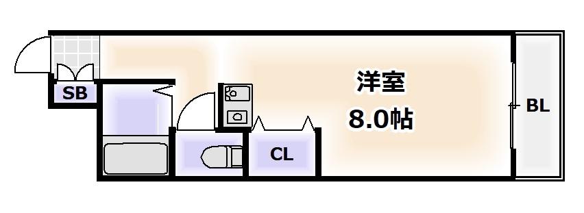 桜川ヤスダECマンション(ワンルーム/3階)の間取り写真