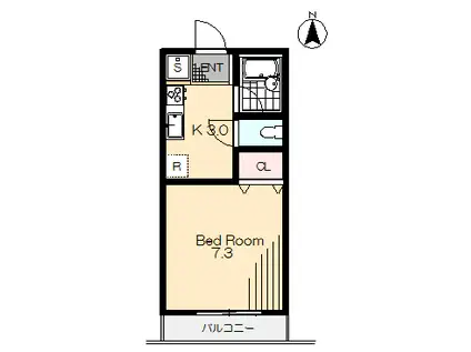 メゾンパサニア(1K/2階)の間取り写真