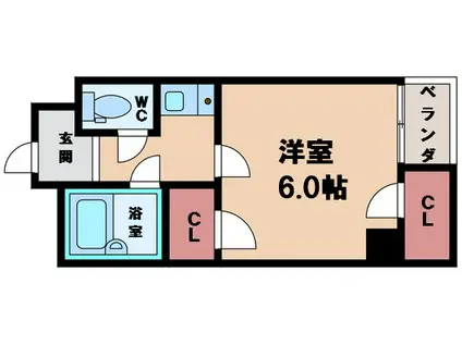 COLLECTION西田辺(1K/5階)の間取り写真