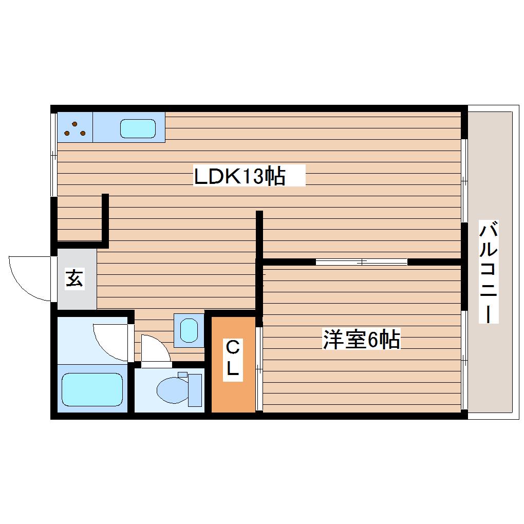コ ー ポ S(1LDK/2階)の間取り写真