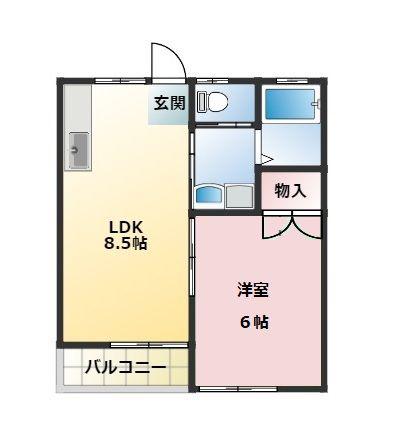 MP-III番館(1LDK/1階)の間取り写真