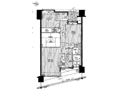 フローレンス丸之内(3LDK/8階)の間取り写真