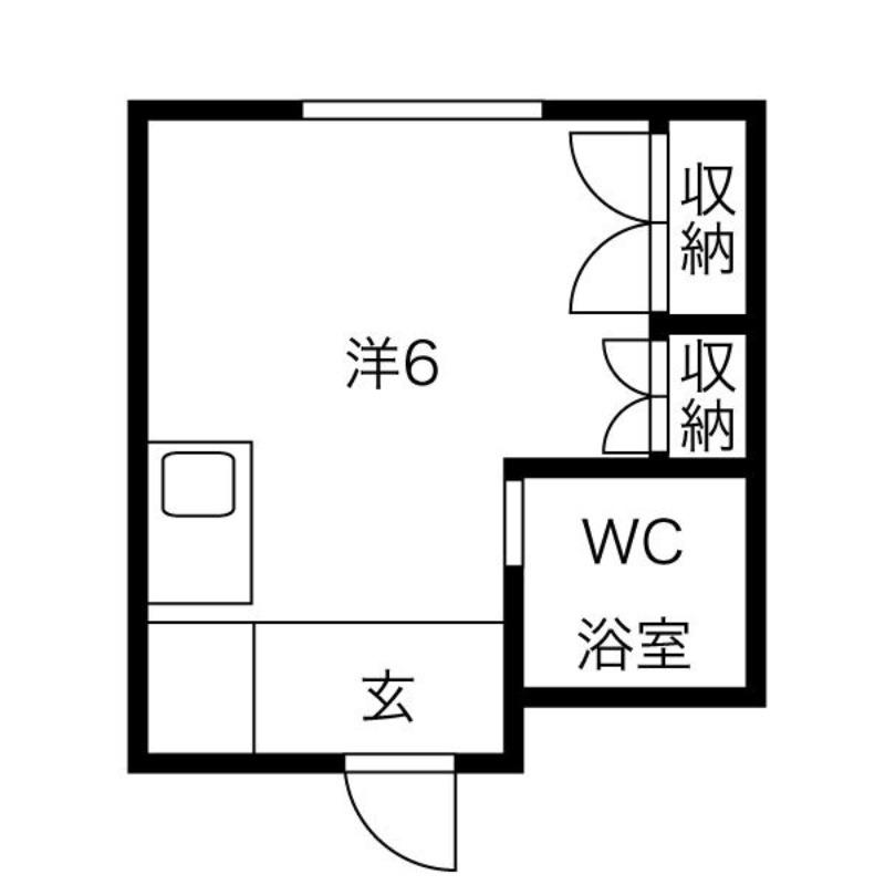 片野ビル(ワンルーム/3階)の間取り写真