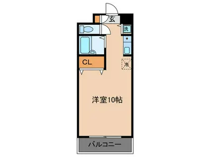 ルーラル宮崎台(ワンルーム/3階)の間取り写真