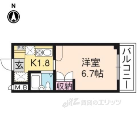 アクト1(1K/2階)の間取り写真