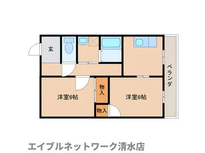 メゾンド・ブラン(2K/3階)の間取り写真