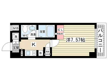 AVION7M8(1K/3階)の間取り写真