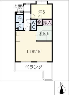 テパーミントカジカワ(2LDK/1階)の間取り写真