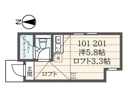 メゾン・コート川崎小田(ワンルーム/2階)の間取り写真