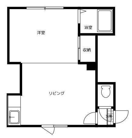 TAKA VILLAGE(1DK/1階)の間取り写真