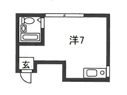 本荘沼野アパート(ワンルーム/2階)の間取り写真