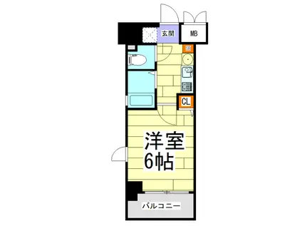 エステムコート梅田・リトリーヴ(1K/11階)の間取り写真