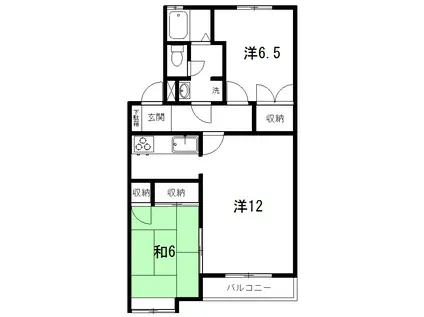 エレガントマンション(2LDK/1階)の間取り写真