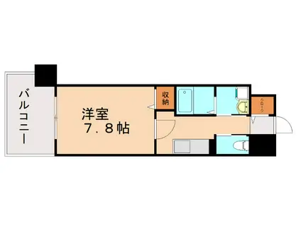 レジェンド黒崎(1K/9階)の間取り写真