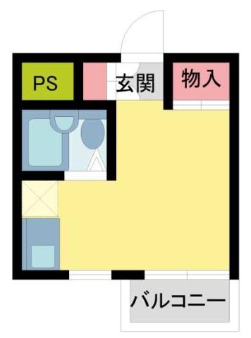 ルベラージュ甲子園(ワンルーム/2階)の間取り写真