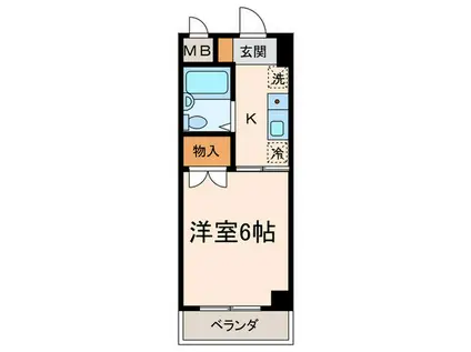 青祥ヒルズ(1K/2階)の間取り写真