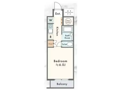 オリエントニュー赤坂(1K/3階)の間取り写真