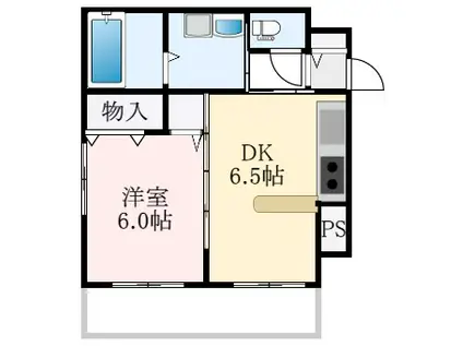 ベルメゾン(1DK/3階)の間取り写真