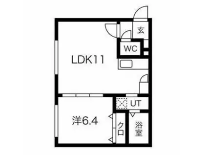 プリモマーレ月寒公園(1LDK/3階)の間取り写真