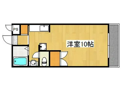 BMNO3ビル(ワンルーム/3階)の間取り写真